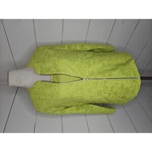 City Girl Medium green open fabric with attached lining jacket w/ matching tank